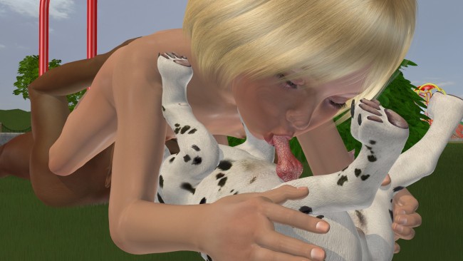 Lolicon 3D Images Girls and dogs Tessi on the playground 2 (46)