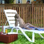 Neighborhood Loli Daughter Naked Masturbating In The Backyard